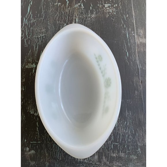 Vintage glasbake green daisy flower casserole dish - no lid - 79 - Immaculate - Picture 6 of 6